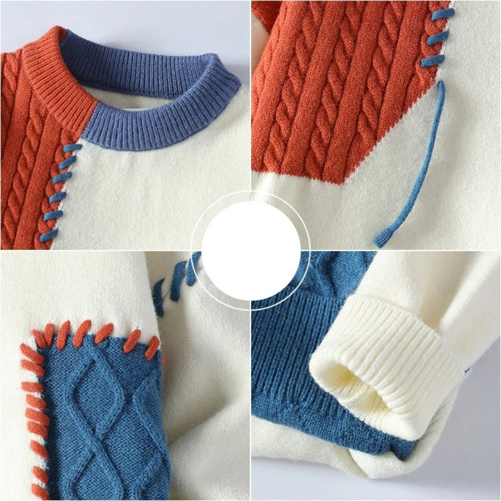 Aron™ - Patchwork - Pullover - vittoria stile