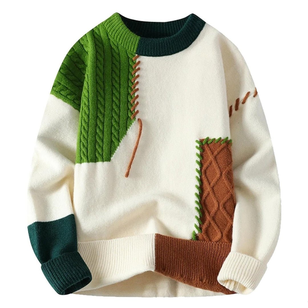 Aron™ - Patchwork - Pullover - vittoria stile