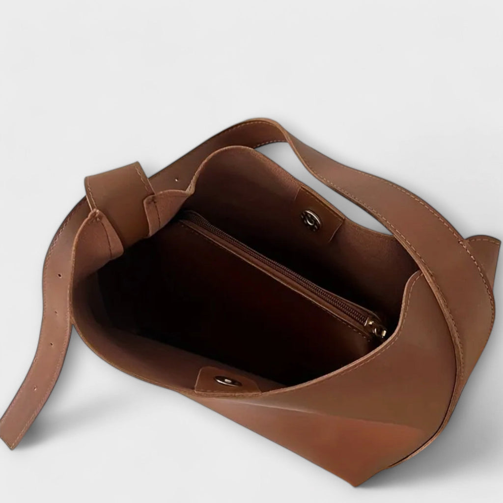 Aurora. – Elegante bolso de cuero para el hombro - vittoria stile