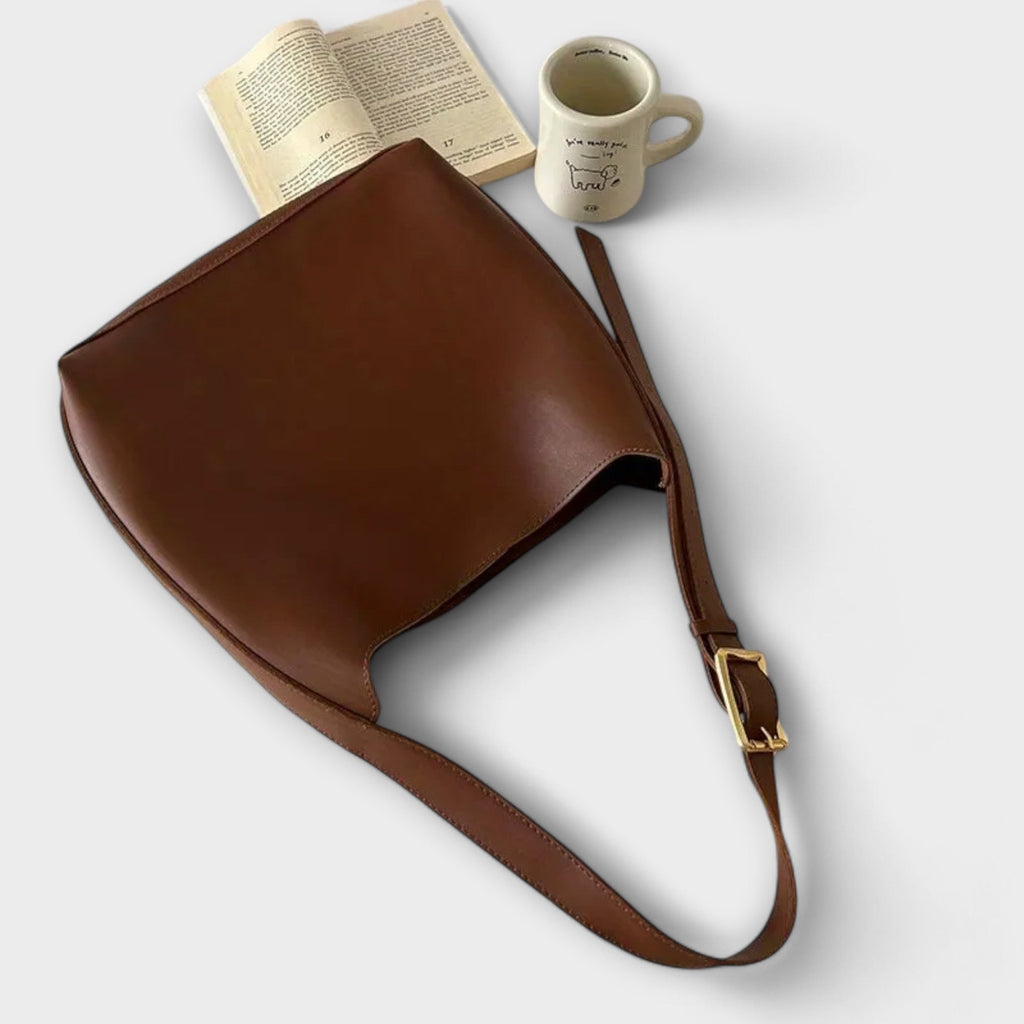 Aurora. – Elegante bolso de cuero para el hombro - vittoria stile