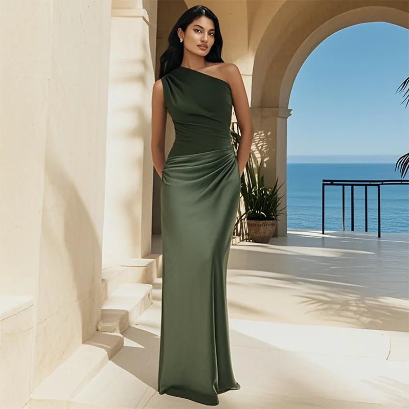 BECCA™ | Vestido Maxi de Un Solo Hombro - vittoria stile