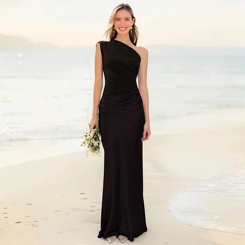 BECCA™ | Vestido Maxi de Un Solo Hombro - vittoria stile