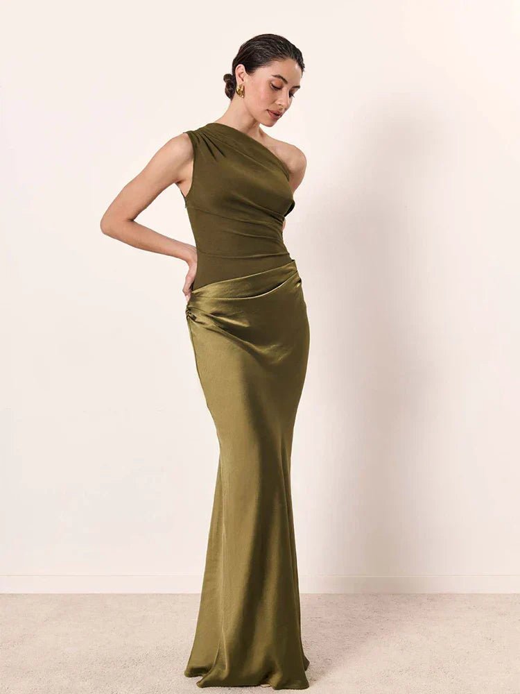 BECCA™ | Vestido Maxi de Un Solo Hombro - vittoria stile