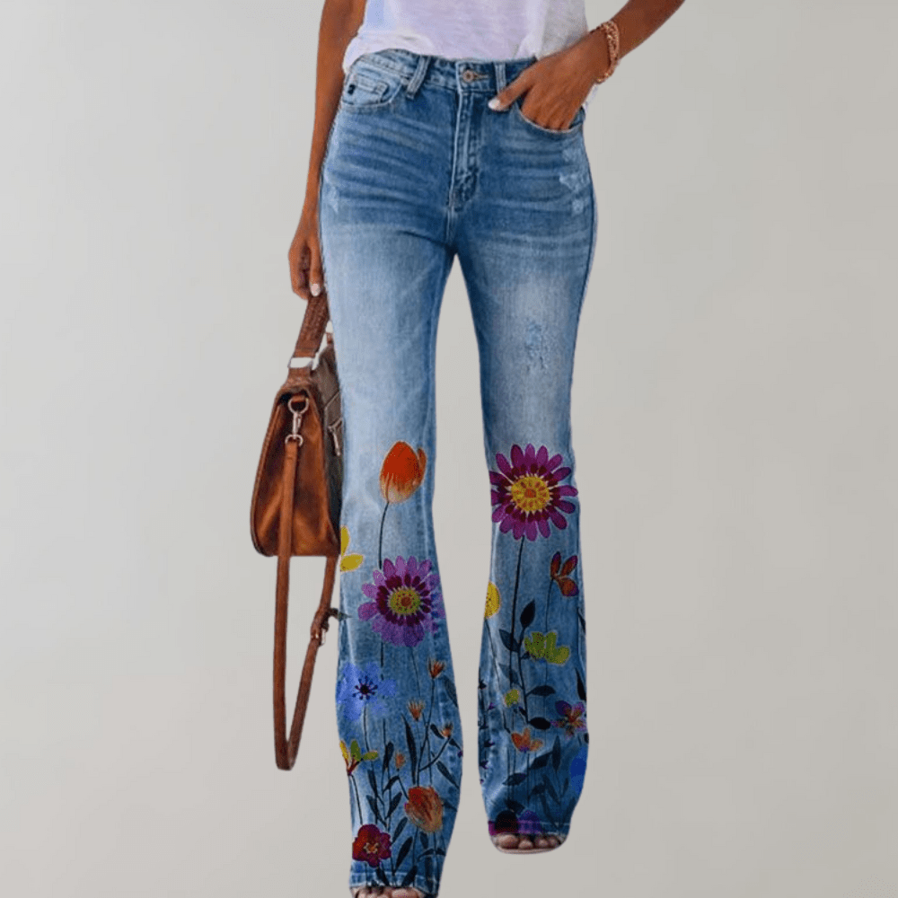 Blaire | jeans de tiro alto y campana - vittoria stile