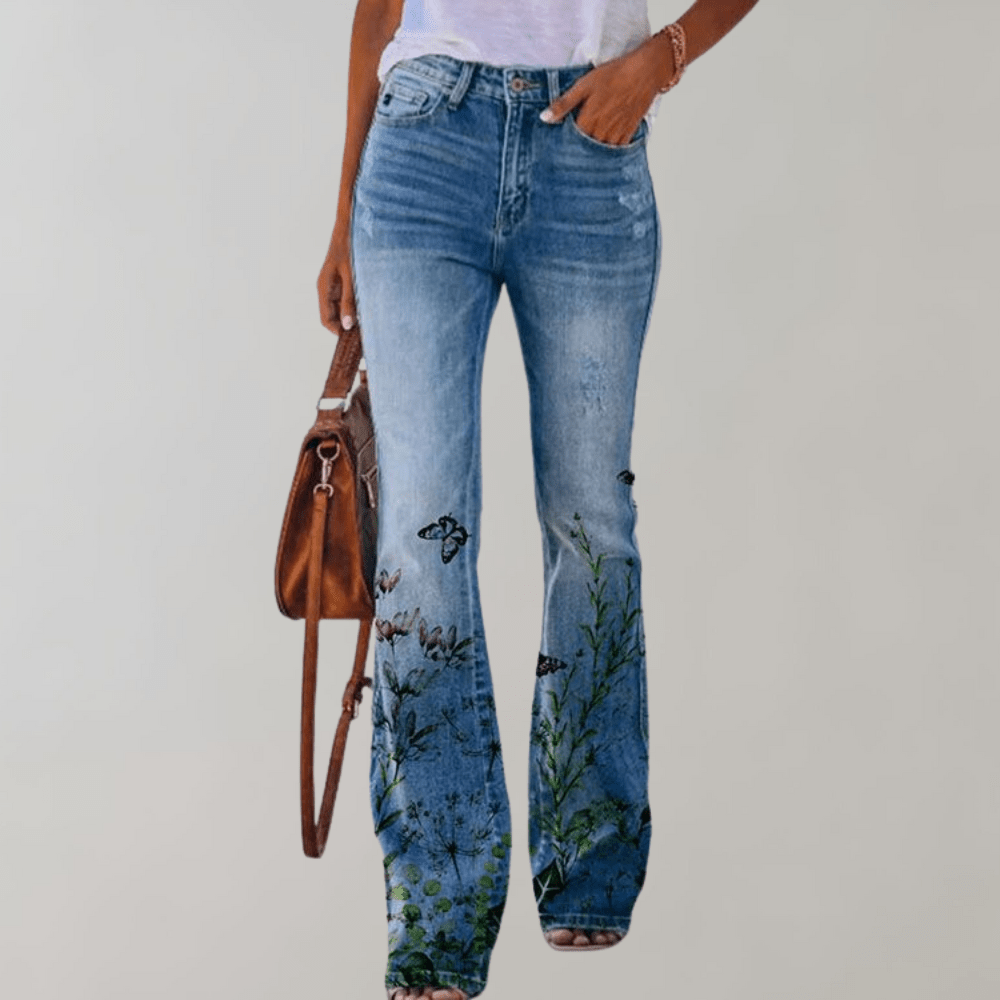 Blaire | jeans de tiro alto y campana - vittoria stile