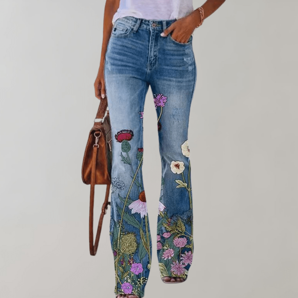 Blaire | jeans de tiro alto y campana - vittoria stile