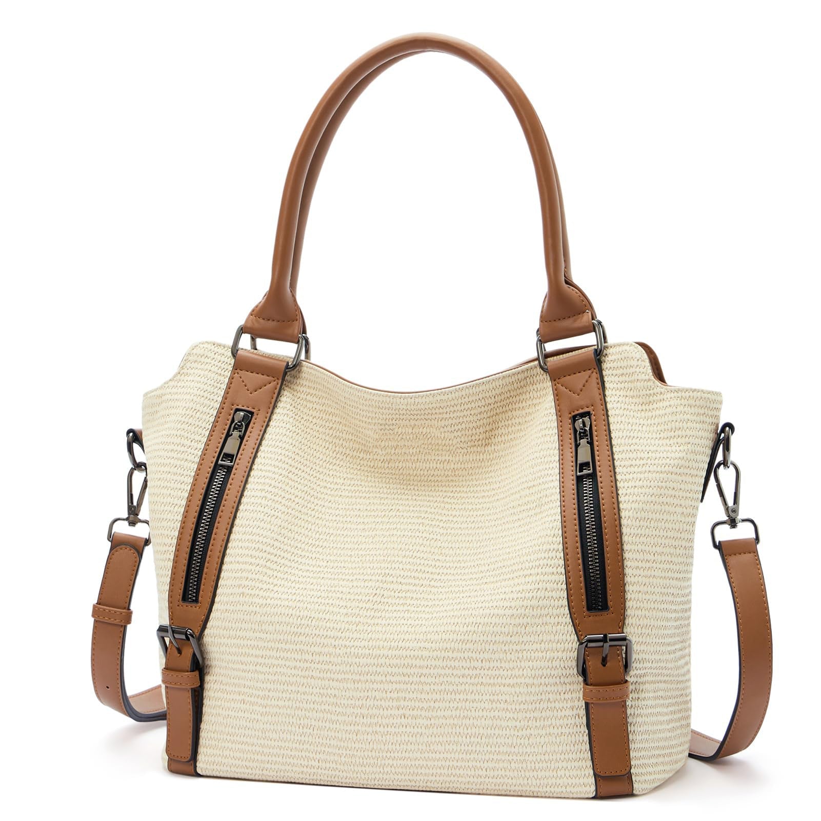 Bolso tote de gran capacidad estilo retro con correa cruzada - vittoria stile