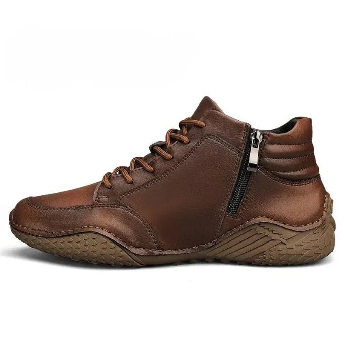 Botas de media caña de cuero genuino para hombres - vittoria stile