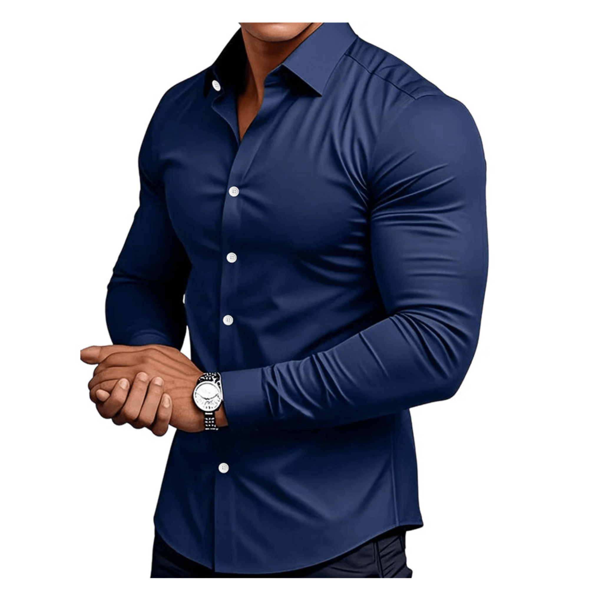Camisa Hombre Stretch Antiarrrugas | Sin Plancha (No Stiro) - vittoria stile
