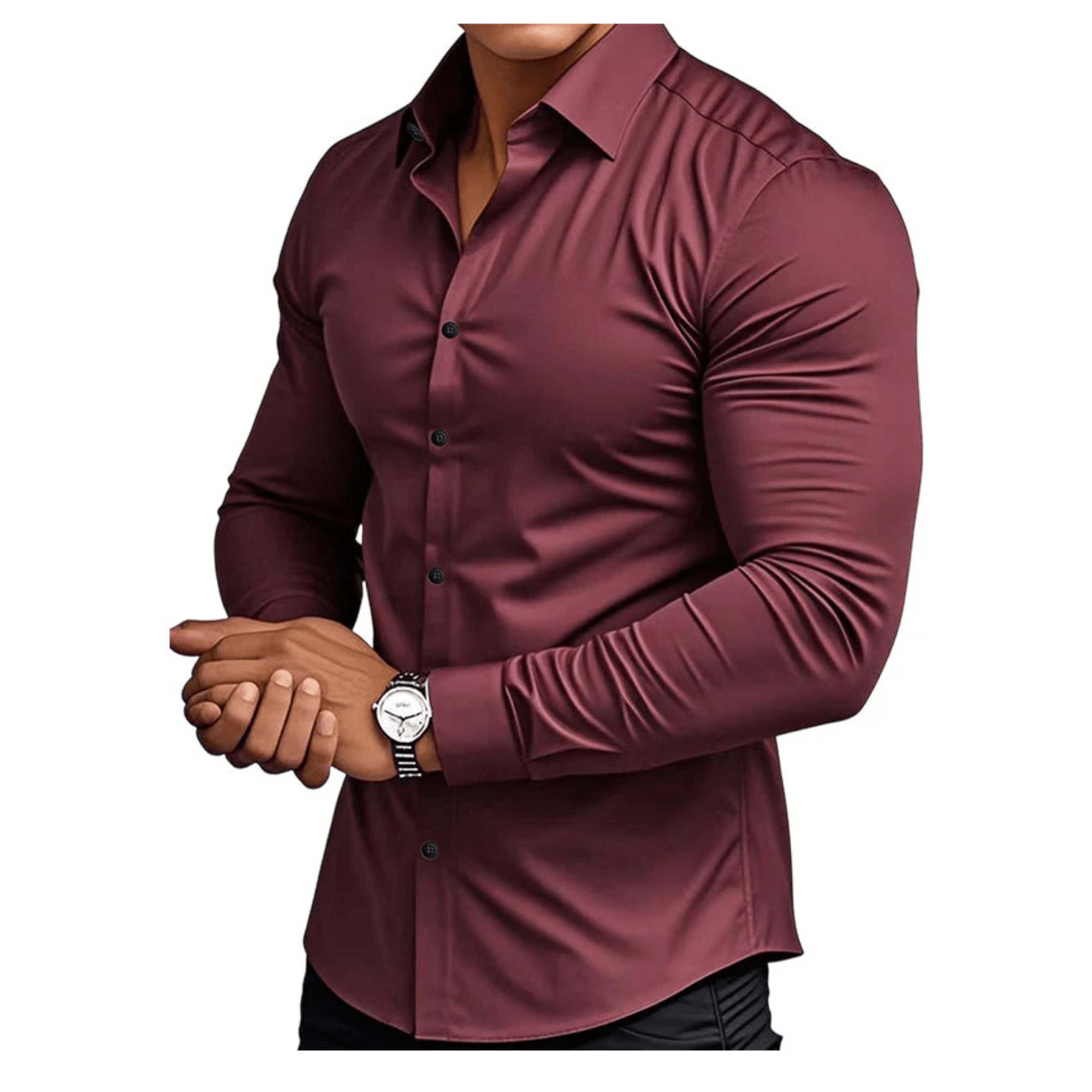 Camisa Hombre Stretch Antiarrrugas | Sin Plancha (No Stiro) - vittoria stile