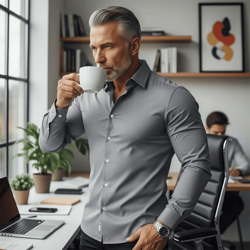 Camisa Hombre Stretch Antiarrrugas | Sin Plancha (No Stiro) - vittoria stile