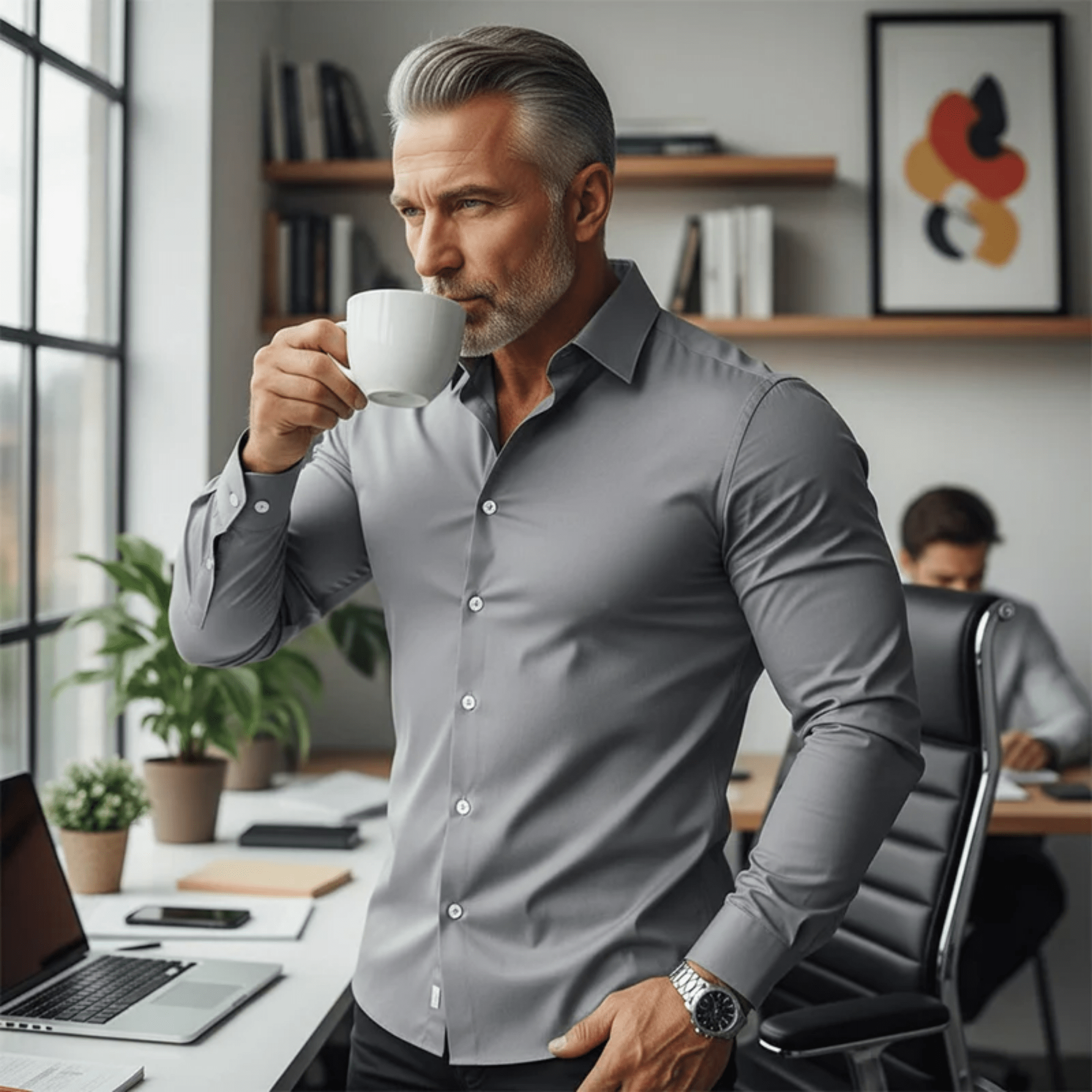 Camisa Hombre Stretch Antiarrrugas | Sin Plancha (No Stiro) - vittoria stile