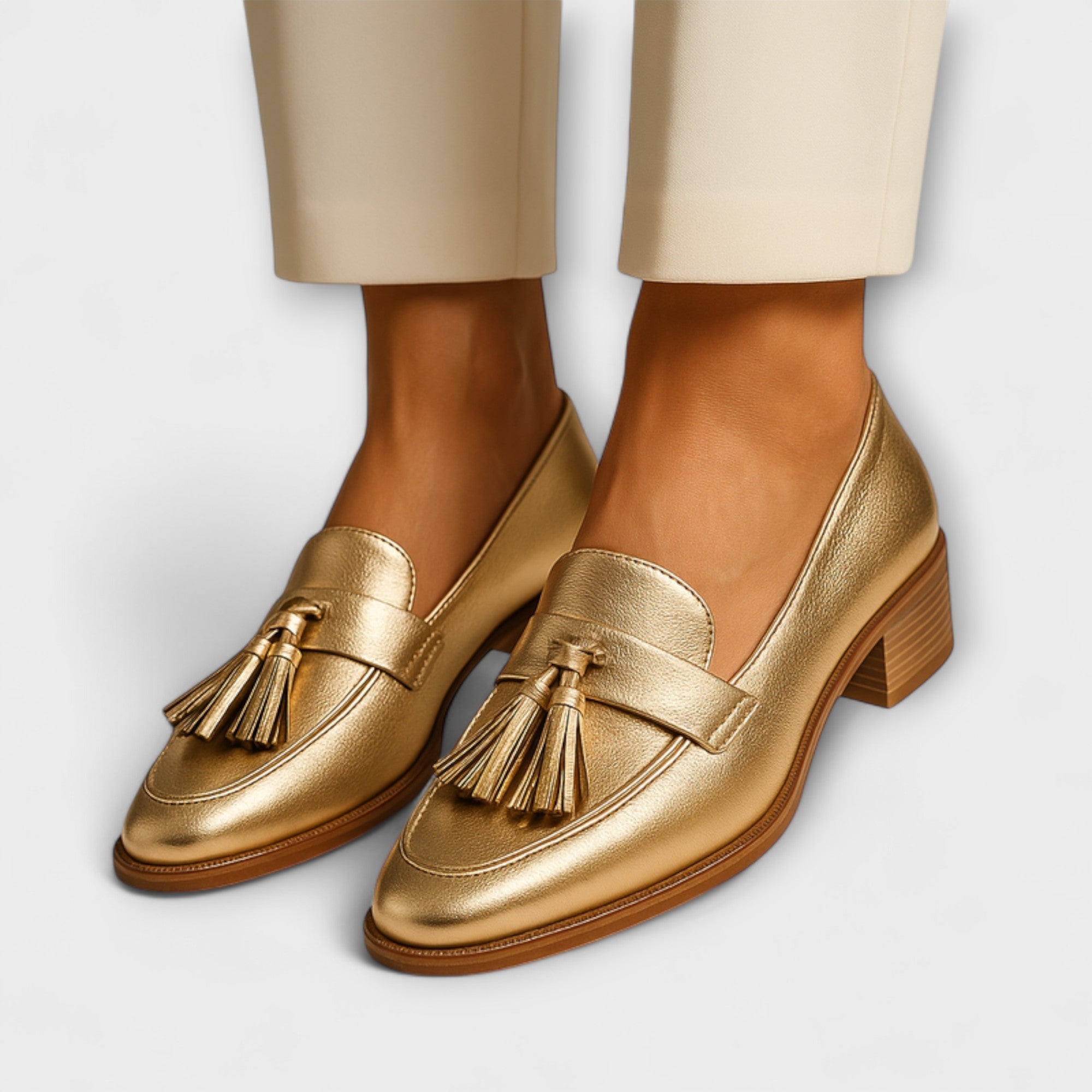 Celeste - Zapatillas doradas - vittoria stile