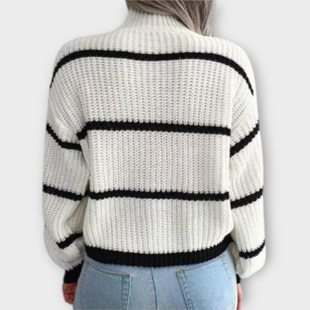 Chavala - suéter de cuello alto con rayas - vittoria stile