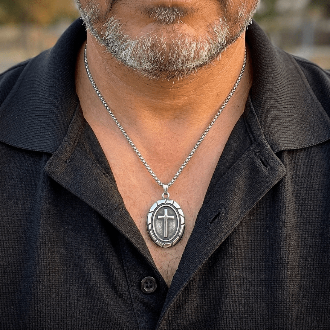 Colección Vittoria Fe — Collares de Cruz para Hombre - vittoria stile