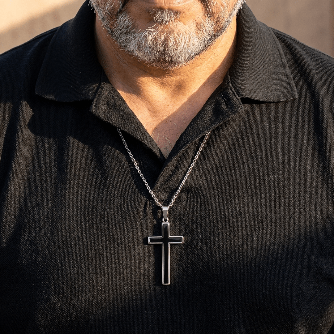 Colección Vittoria Fe — Collares de Cruz para Hombre - vittoria stile