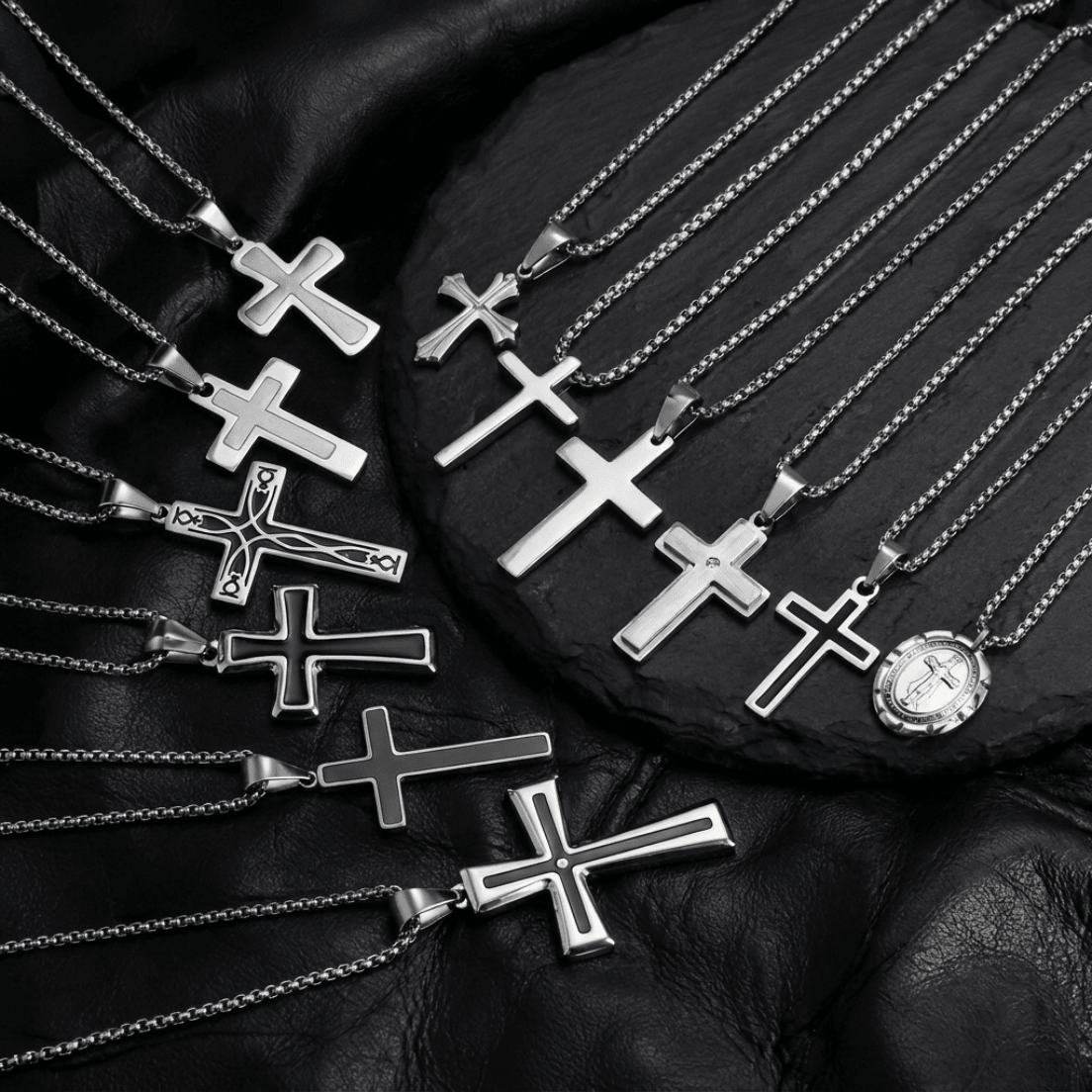 Colección Vittoria Fe — Collares de Cruz para Hombre - vittoria stile