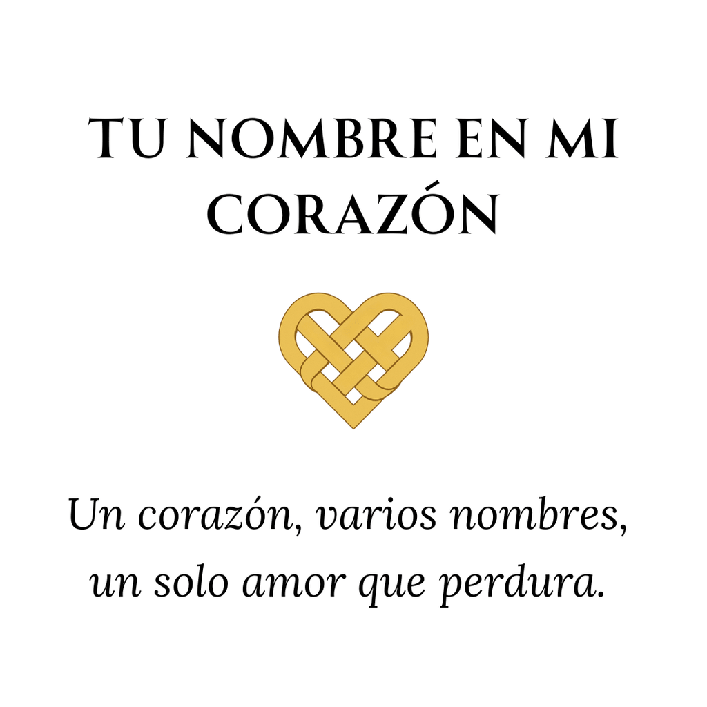 Collar Corazón con Nombres - vittoria stile