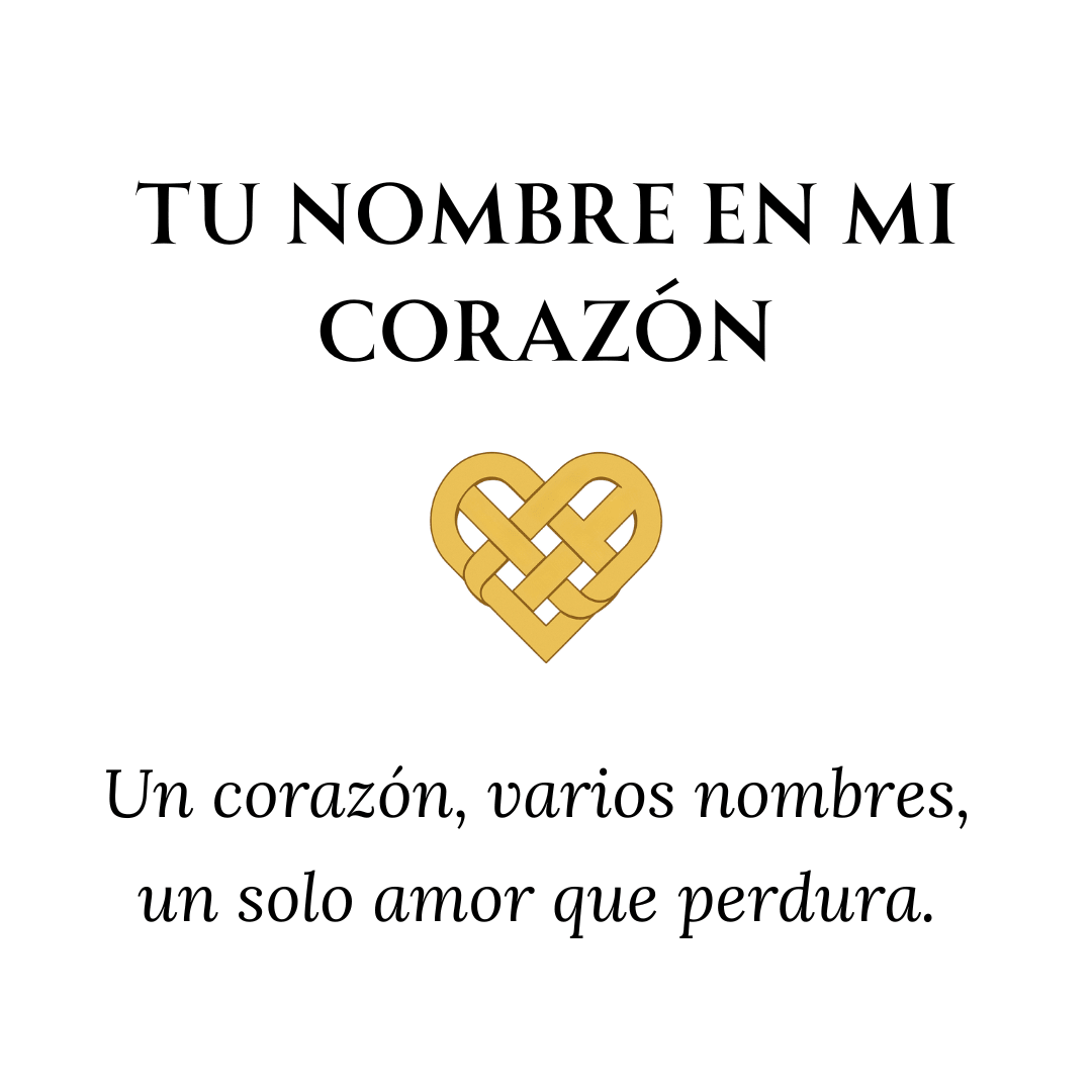 Collar Corazón con Nombres - vittoria stile