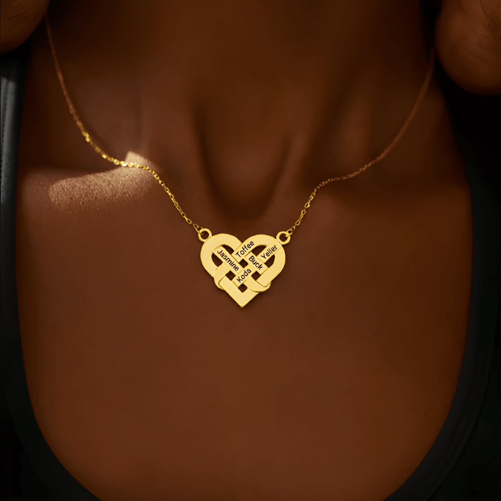 Collar Corazón con Nombres - vittoria stile