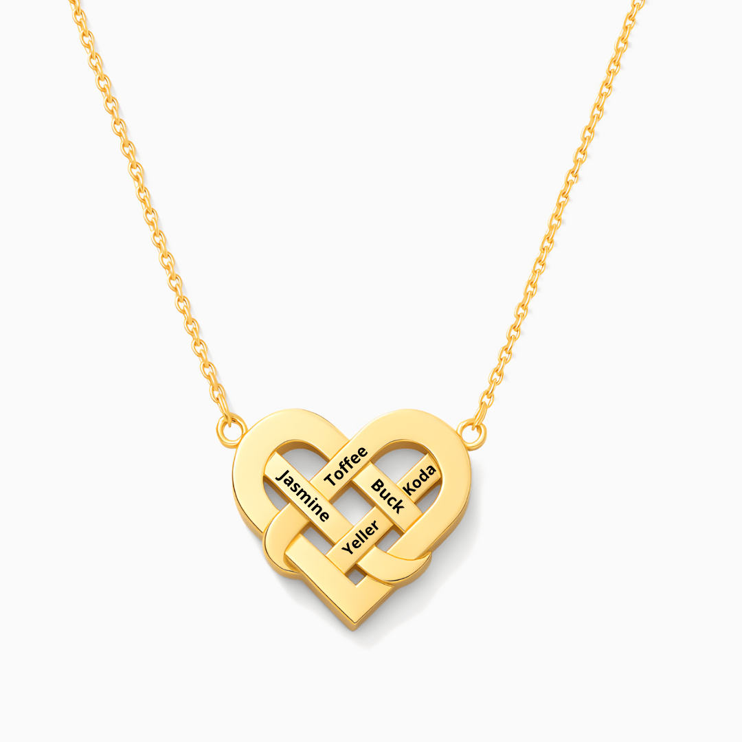 Collar Corazón con Nombres - vittoria stile