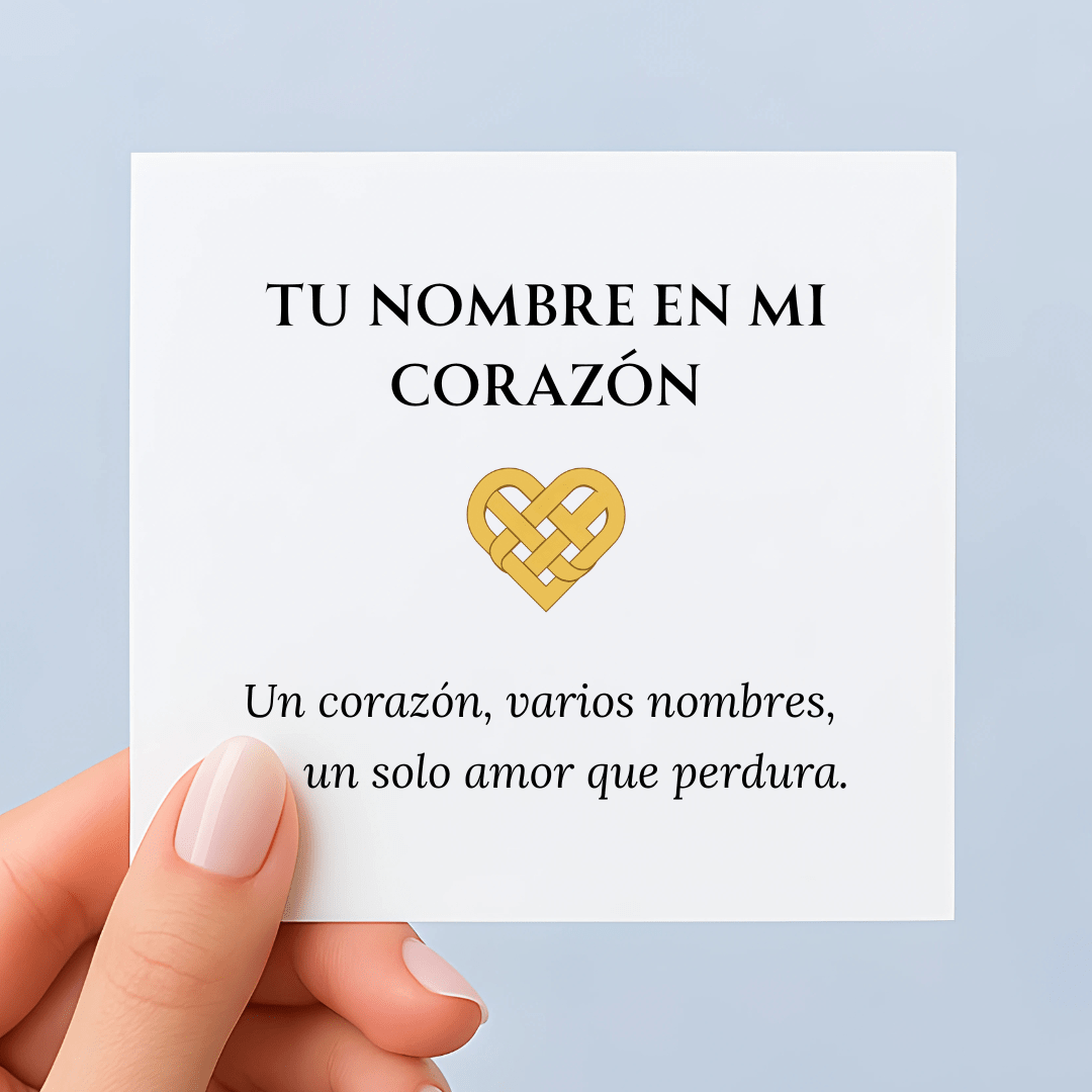 Collar Corazón con Nombres - vittoria stile