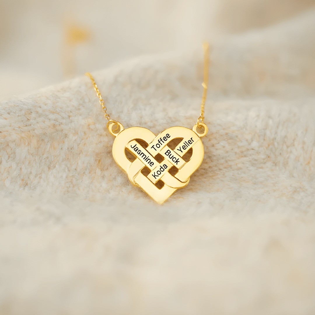 Collar Corazón con Nombres - vittoria stile