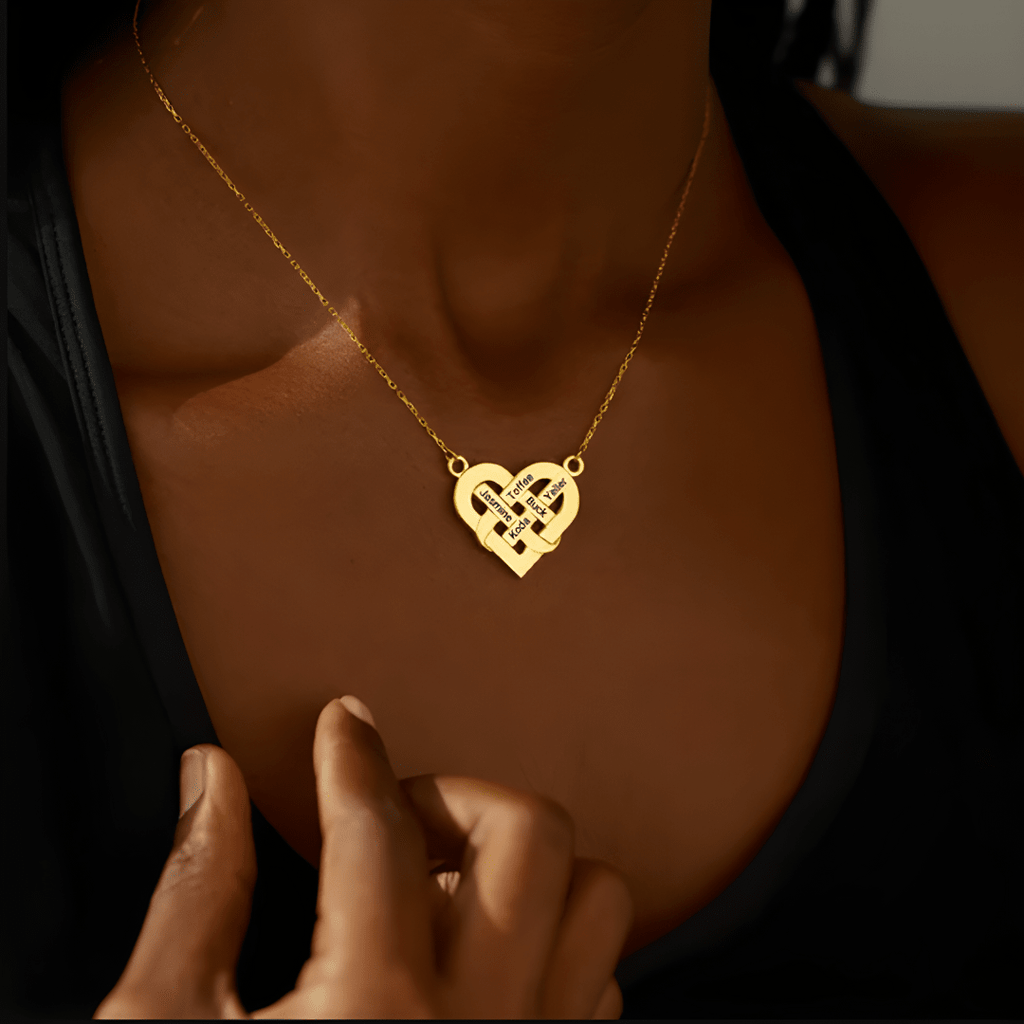 Collar Corazón con Nombres - vittoria stile