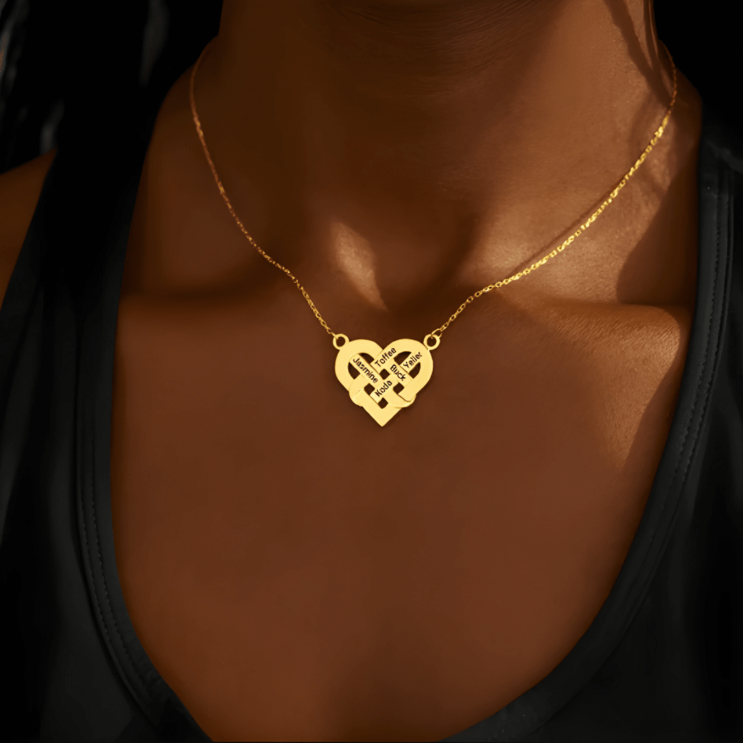 Collar Corazón con Nombres - vittoria stile