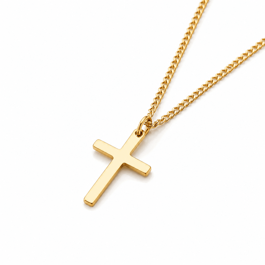 Collar Cruz Eterna | Plata + Oro 18K - vittoria stile