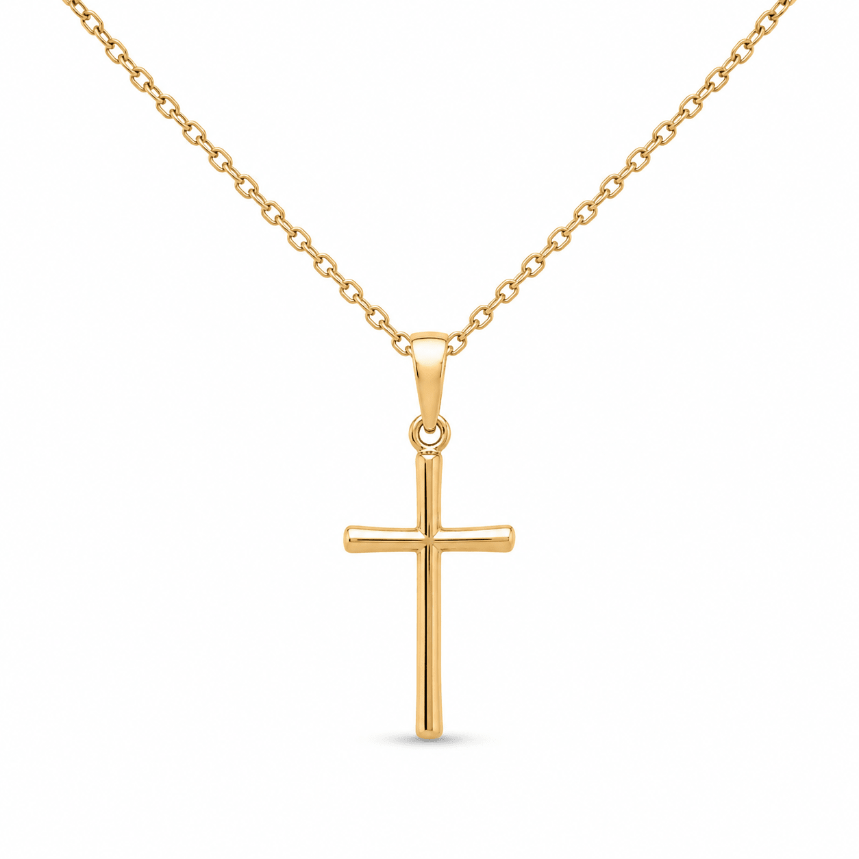 Collar Cruz Eterna | Plata + Oro 18K - vittoria stile