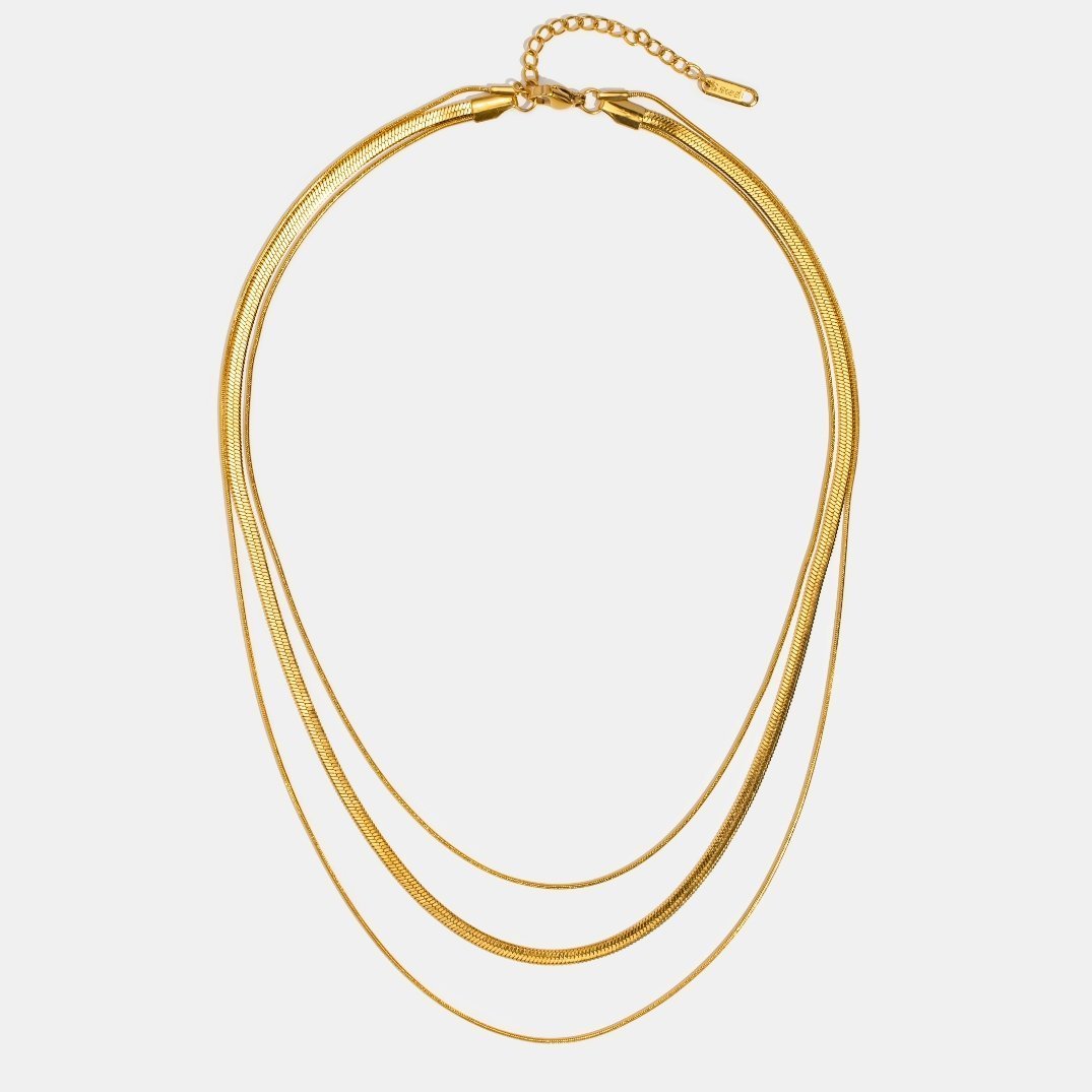 Collar de cadena multicapa de oro - vittoria stile