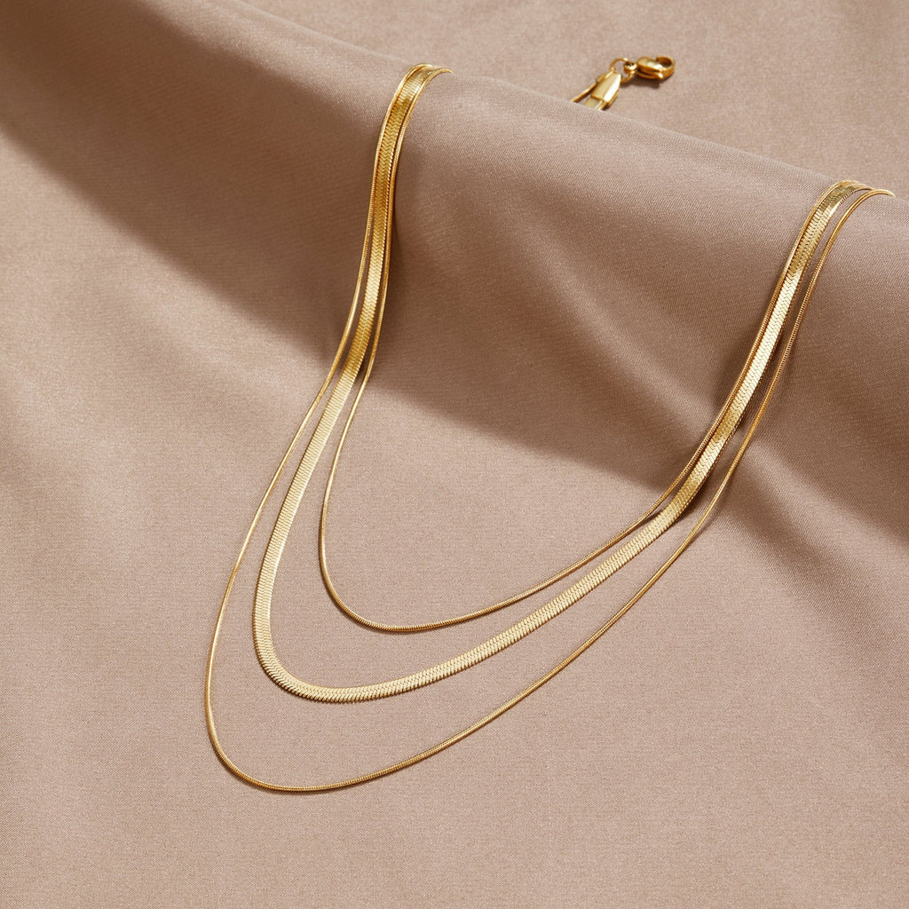 Collar de cadena multicapa de oro - vittoria stile