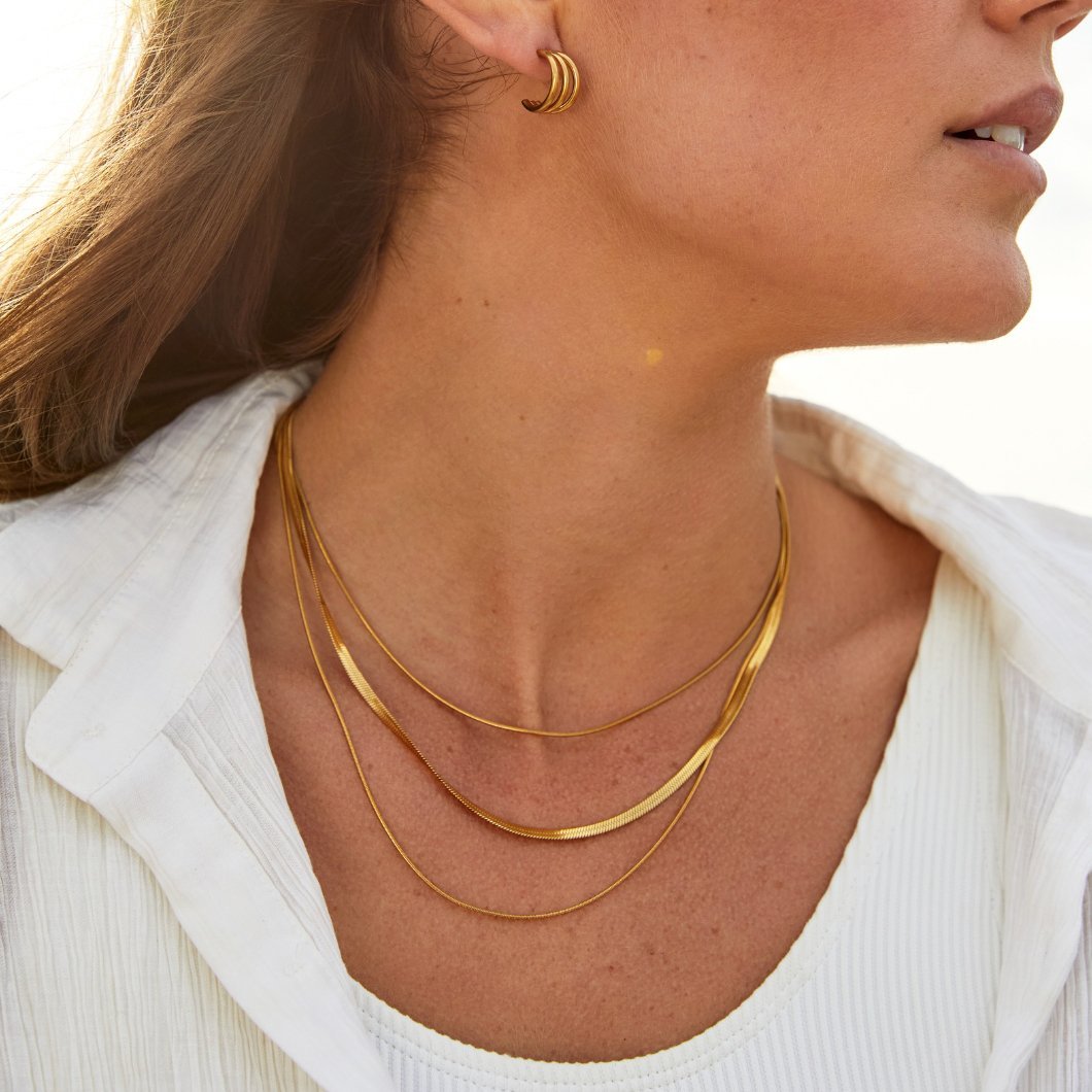 Collar de cadena multicapa de oro - vittoria stile