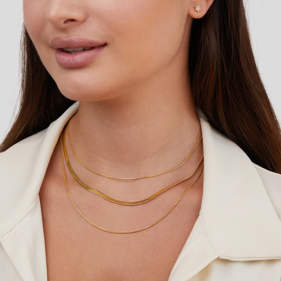 Collar de cadena multicapa de oro - vittoria stile