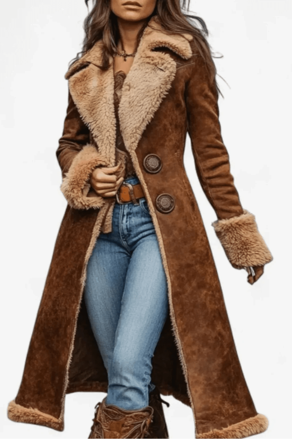 Edda™ | Abrigo Vintage Largo - vittoria stile