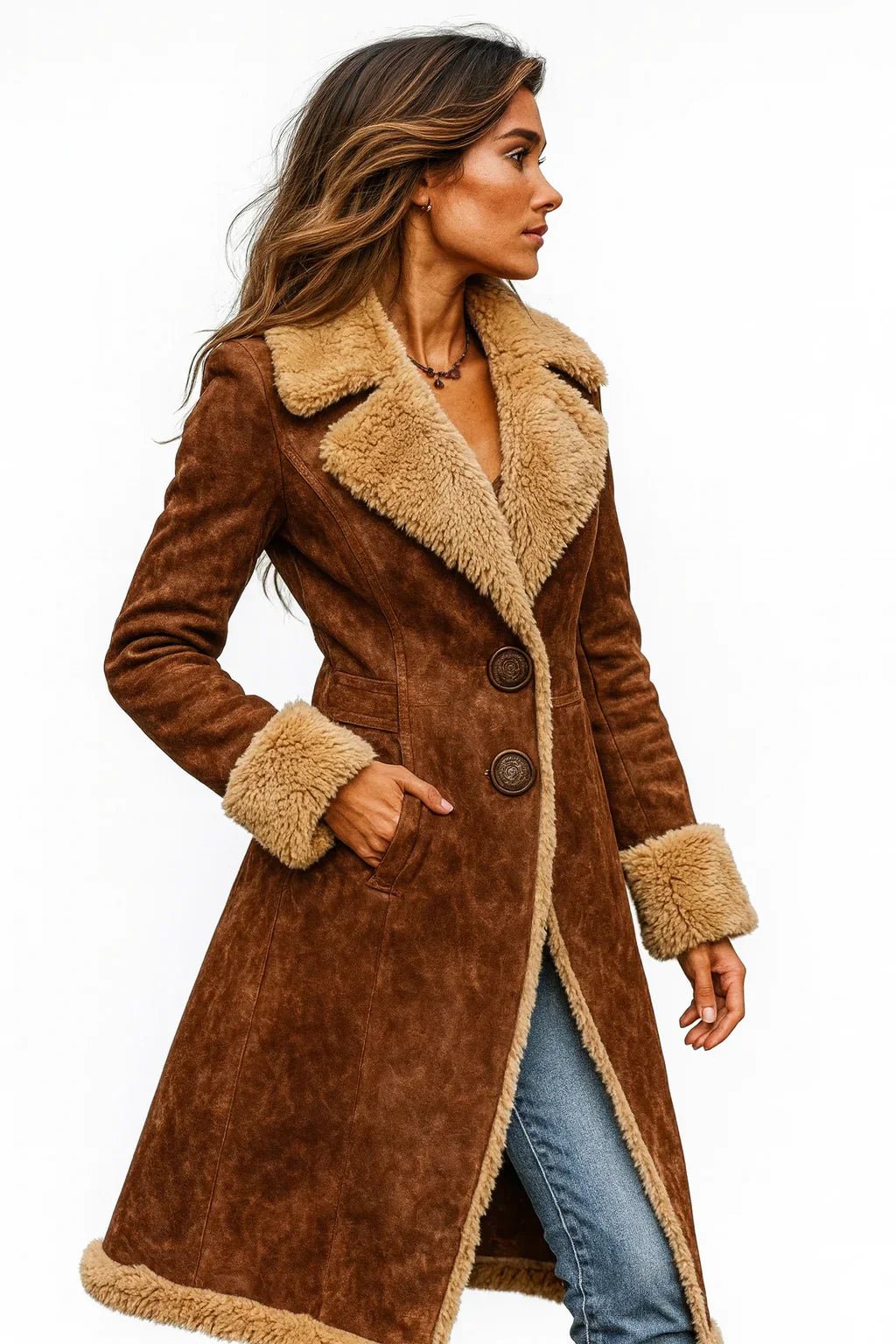 Edda™ | Abrigo Vintage Largo - vittoria stile