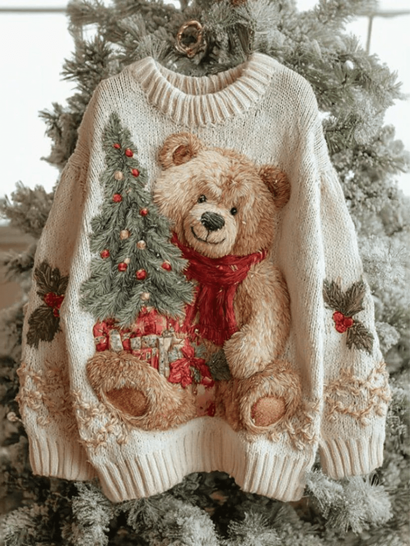 Elena – suéter de Navidad con detalles festivos - vittoria stile