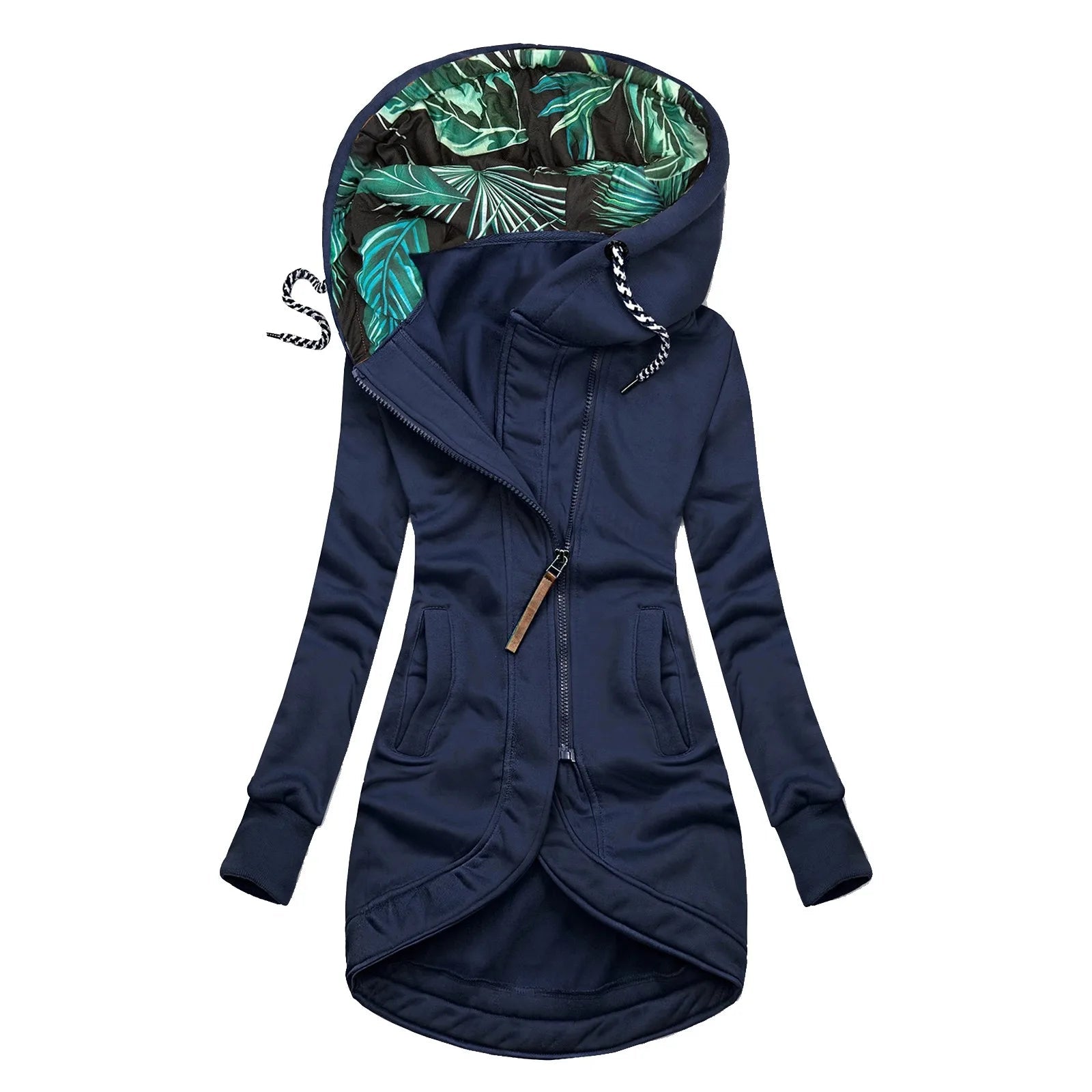 Eleonora™ – Abrigo de invierno con cremallera asimétrica - vittoria stile