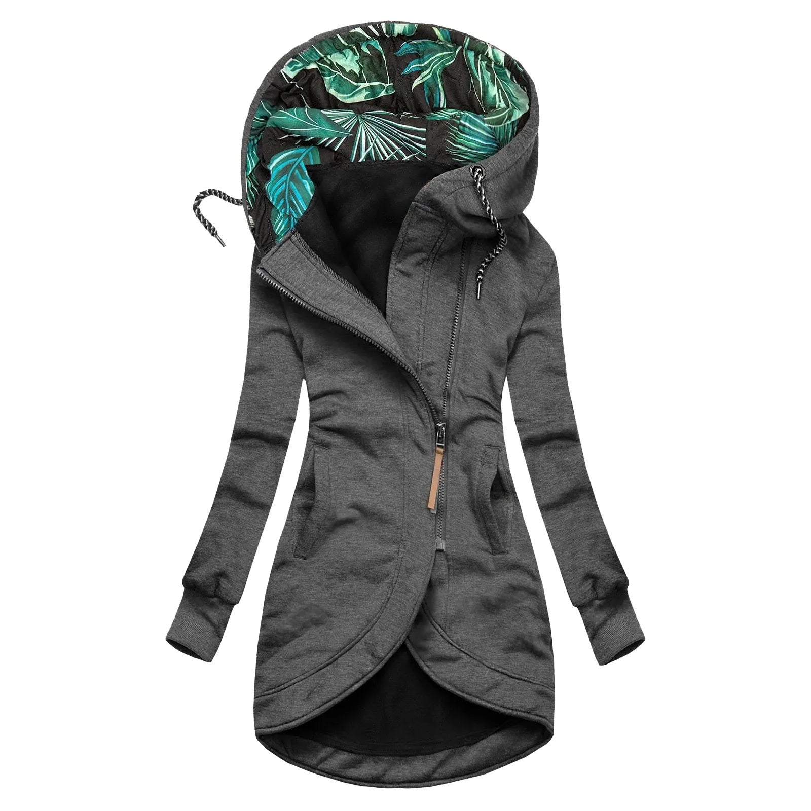 Eleonora™ – Abrigo de invierno con cremallera asimétrica - vittoria stile