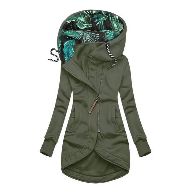 Eleonora™ – Abrigo de invierno con cremallera asimétrica - vittoria stile