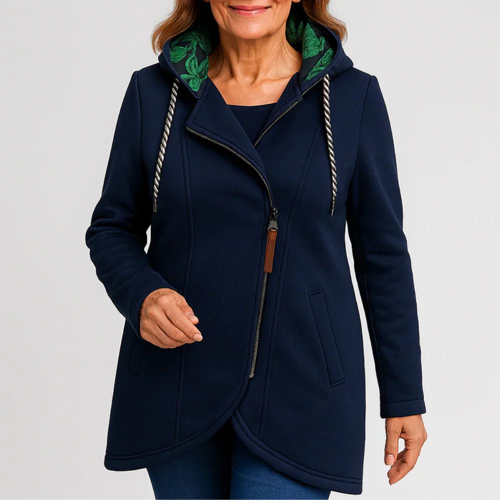 Eleonora™ – Abrigo de invierno con cremallera asimétrica - vittoria stile