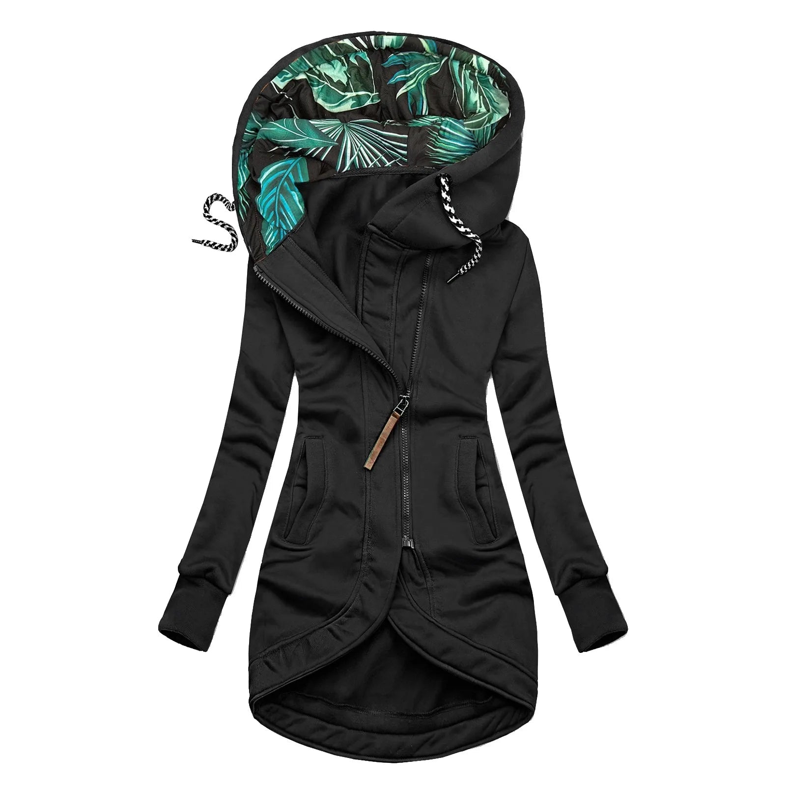 Eleonora™ – Abrigo de invierno con cremallera asimétrica - vittoria stile