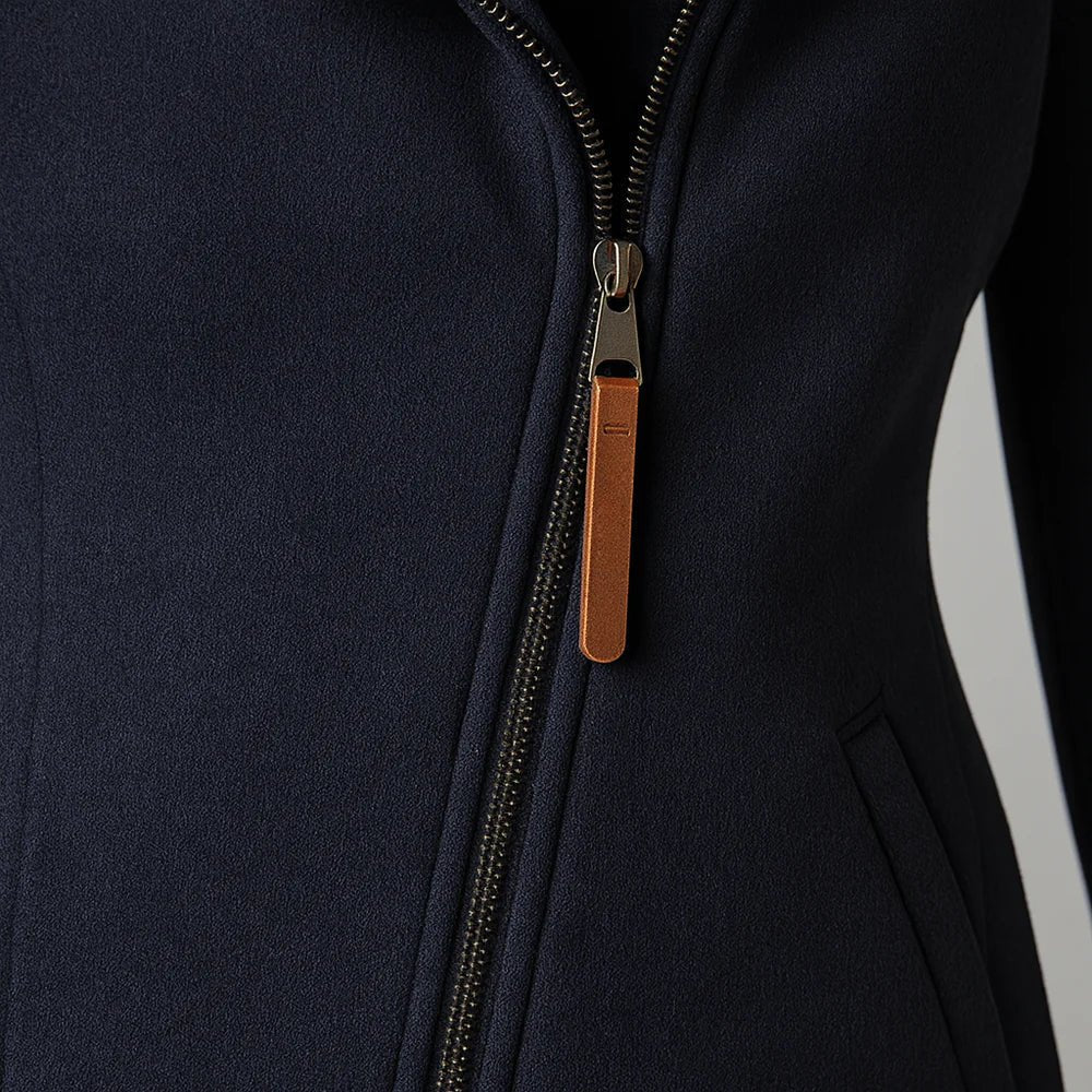 Eleonora™ – Abrigo de invierno con cremallera asimétrica - vittoria stile