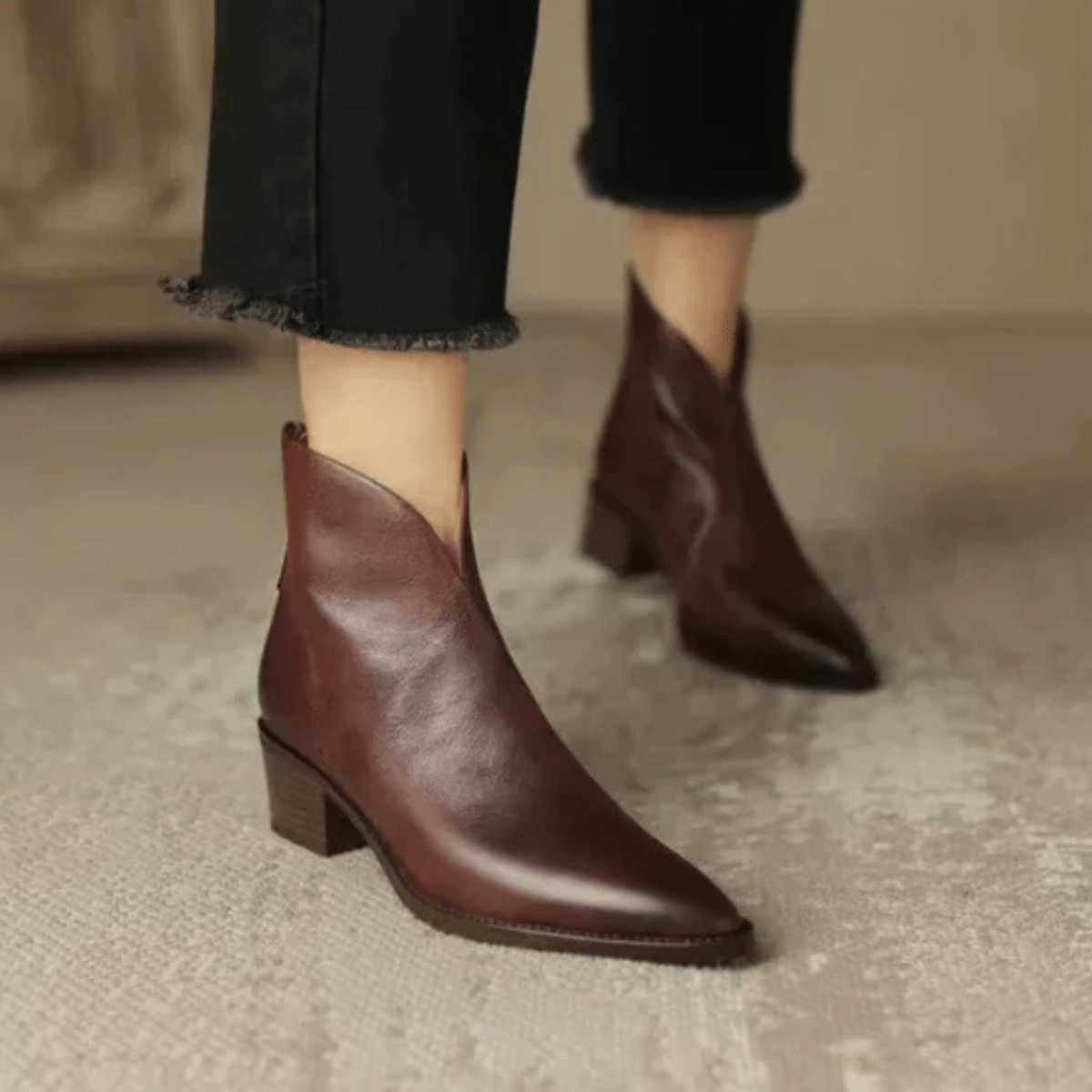 EMERA™|STIVALETTI TACCO BASSO - vittoria stile