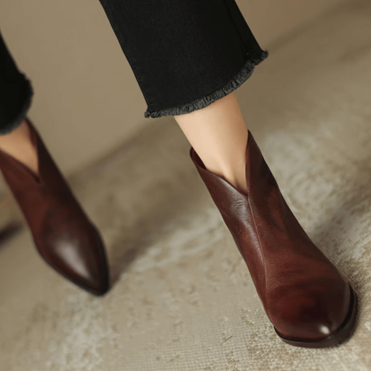 EMERA™|STIVALETTI TACCO BASSO - vittoria stile