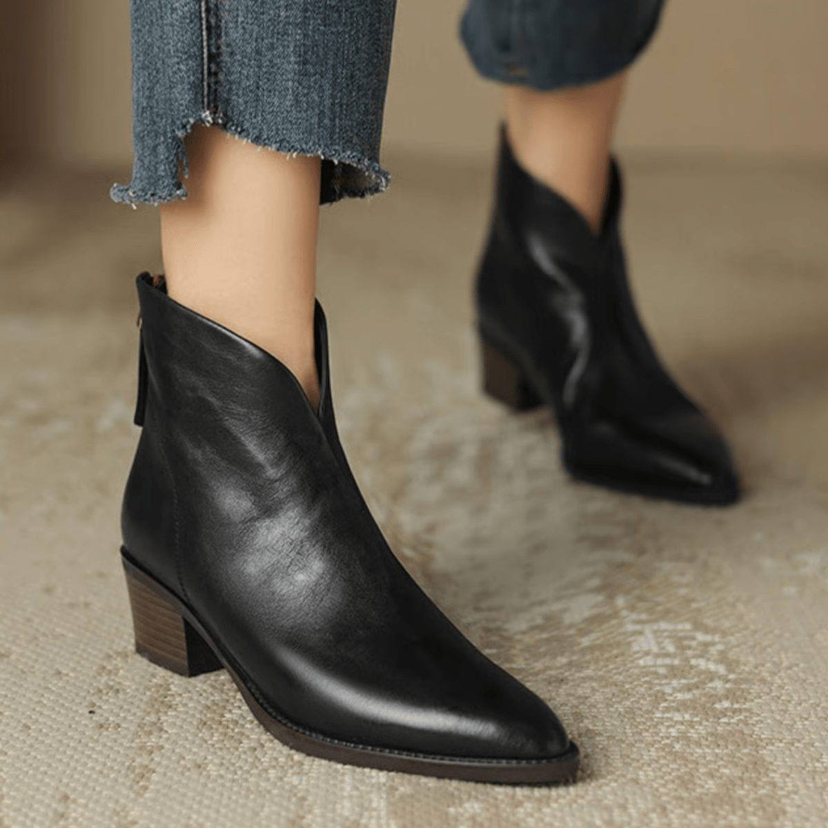 EMERA™|STIVALETTI TACCO BASSO - vittoria stile