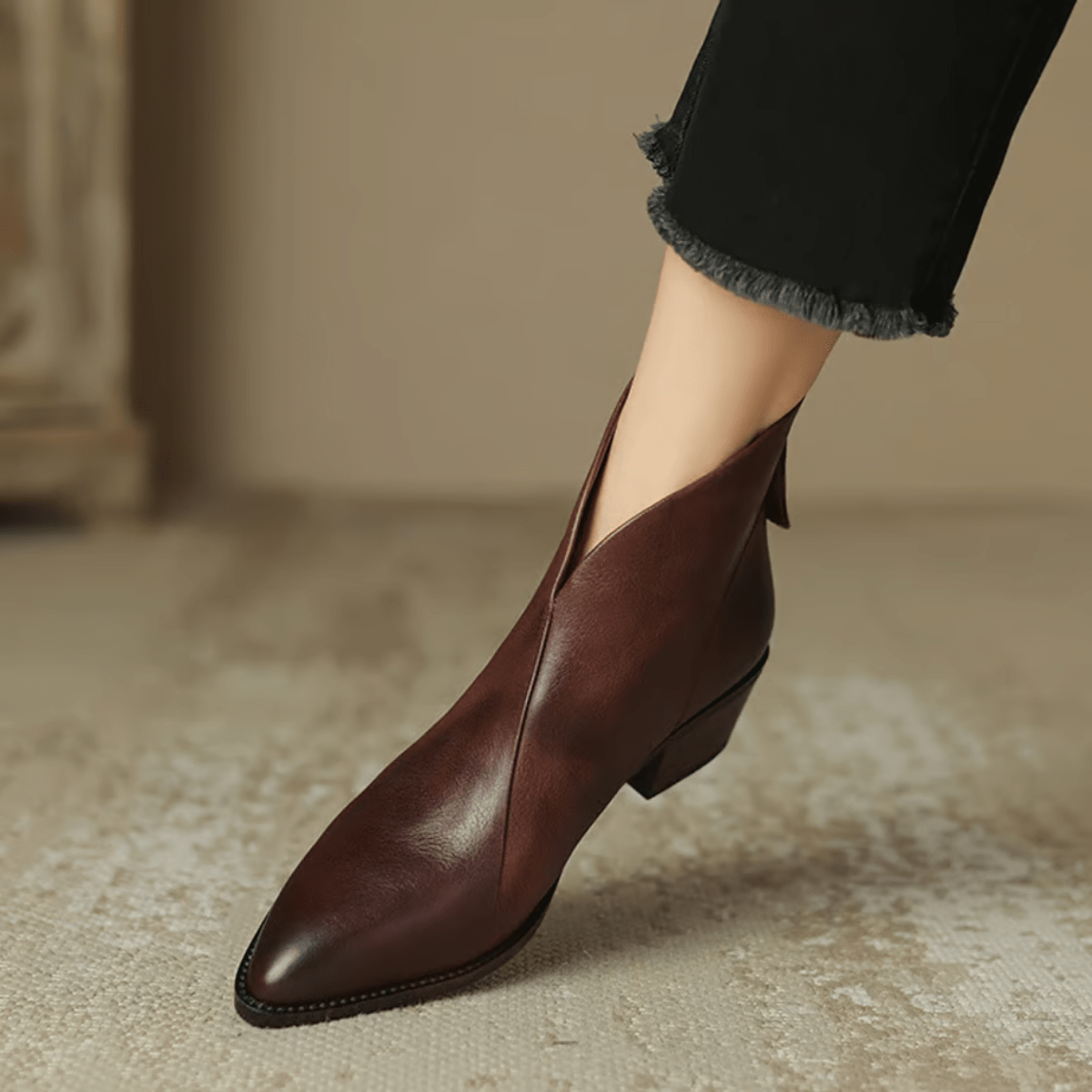 EMERA™|STIVALETTI TACCO BASSO - vittoria stile