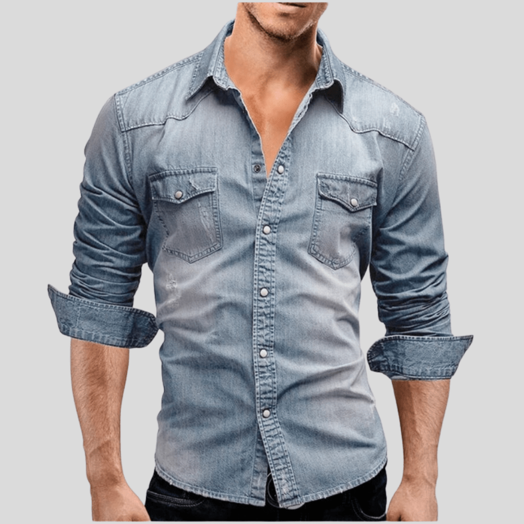 EMILIANO™ | Camisa de Denim Moderna - vittoria stile