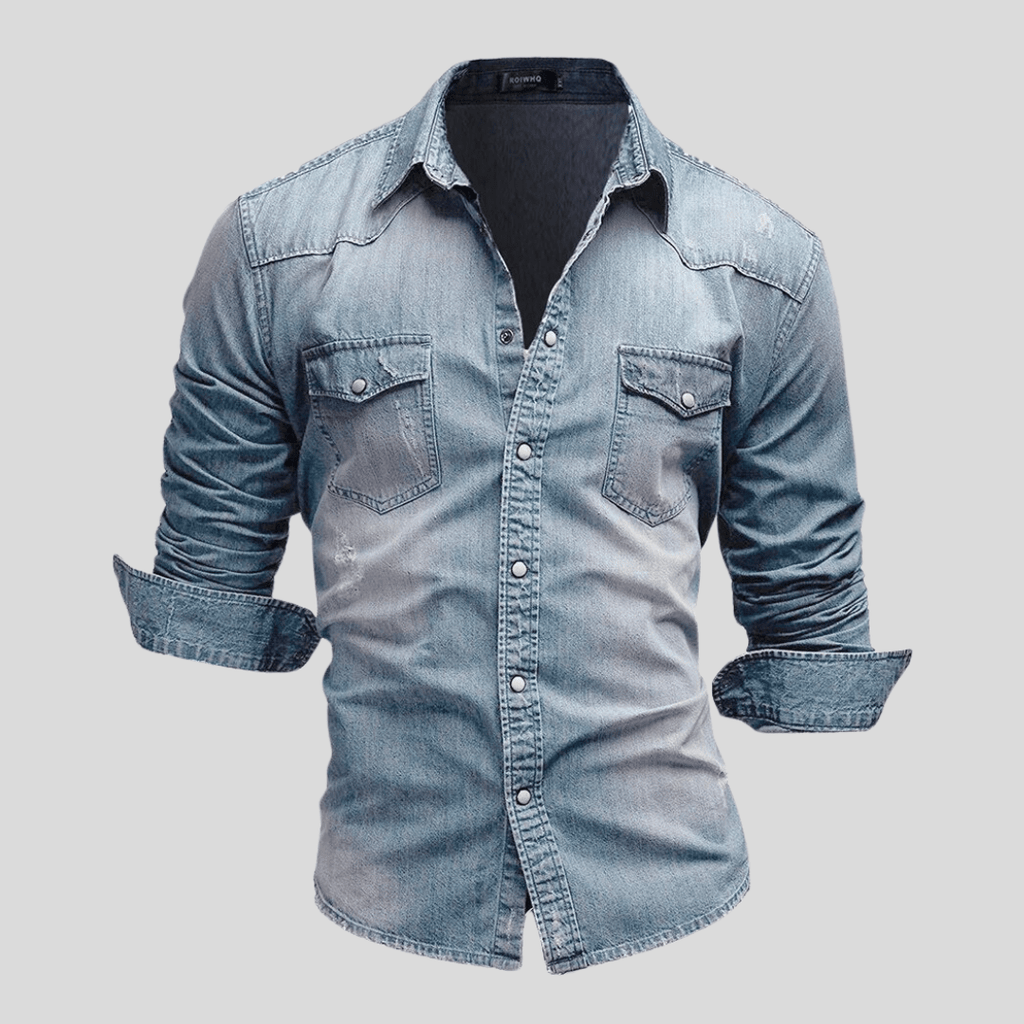 EMILIANO™ | Camisa de Denim Moderna - vittoria stile